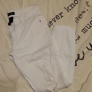 Women's Generra Distresssed White Skinny Jeans | Size 7